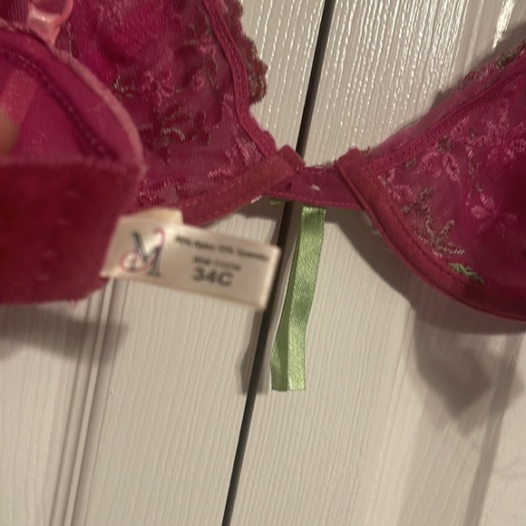 vintage pink flower bra size 34C - Picture 6 of 6